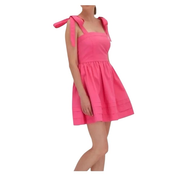 Jonathan Simkhai Kammy Tie-Strap Mini Fit-and-Flare Silhouette Dress NWT Size 0 - Picture 11 of 13